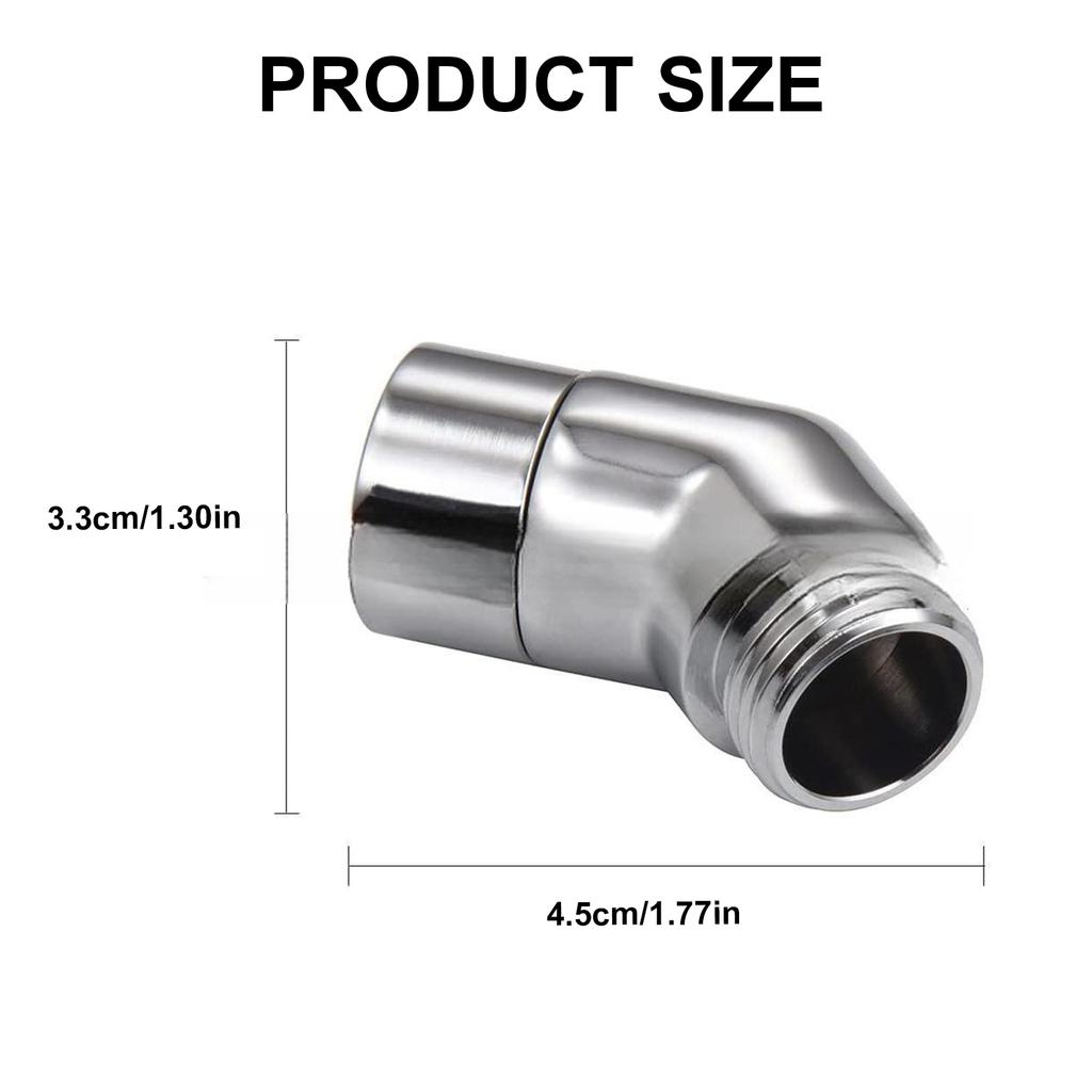 Handhold Shower Elbow Adapter Shower Head Elbow Adapter 135 Degree Shower Head Extension Arm Connector for Hand Shower