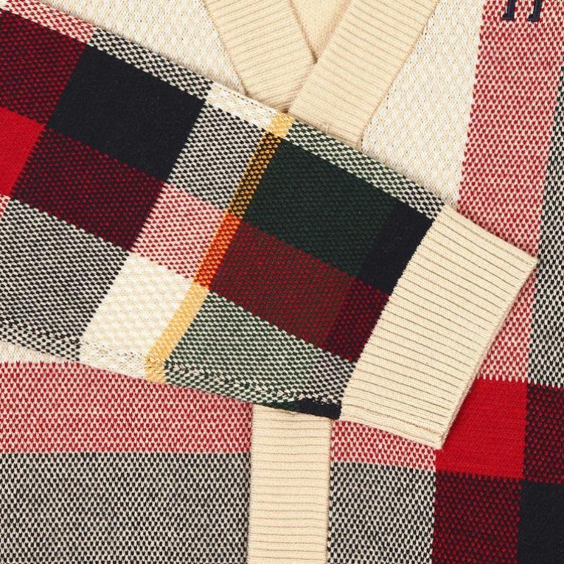 Hedge Kids Knit Check Cardigan Huf12kc10m Bg