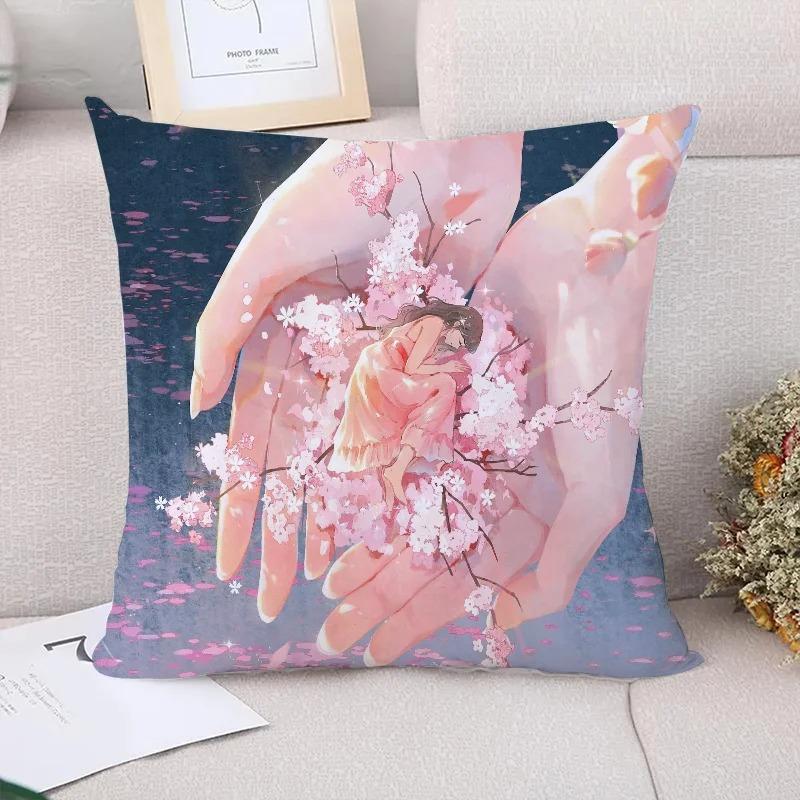 Anime Fantasy Scene Decorative Pillowcase Living Room Office Home Pillowcase Car Ornaments