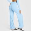 High-Waisted Wide Leg Yoga Pants Women Breathable Stretchy Workout Trousers 9/10 Length Slimming Fit