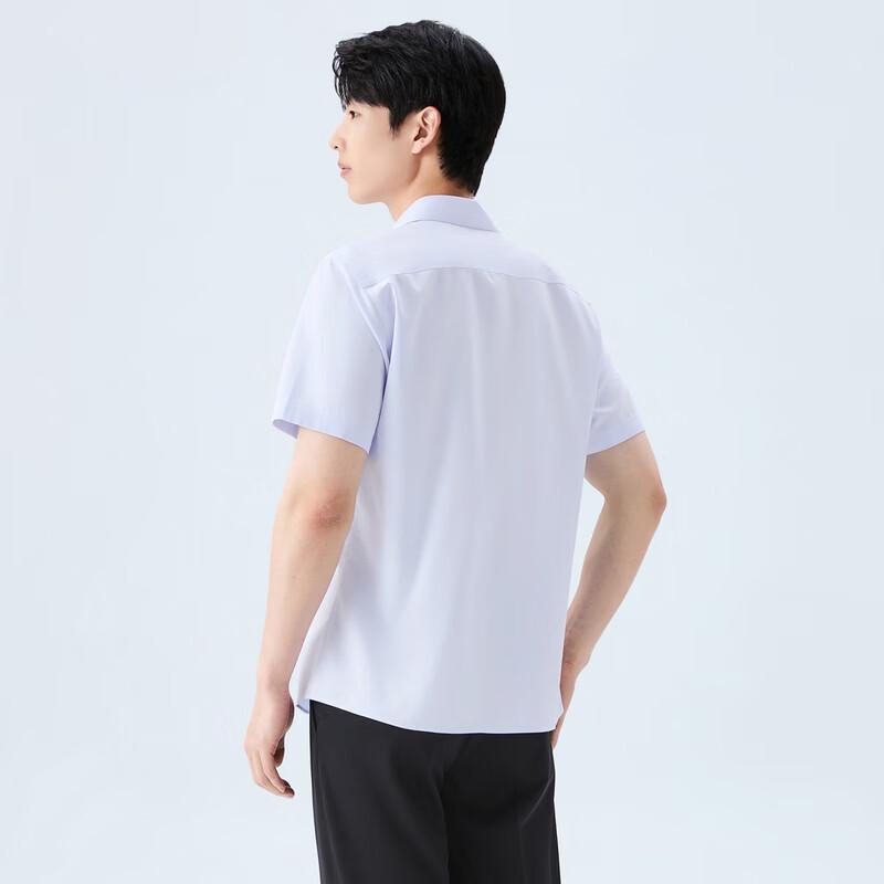 SEVEN Men's DP Non-Iron Pure Cotton Short-Sleeve Business Shirt