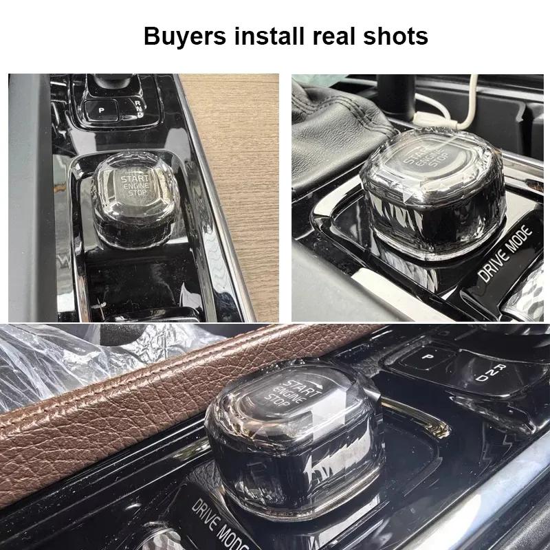Car One Click Start Crystal Knob Decoration Cover for Volvo XC60 V60 S60 XC90 V90 S90 Car Interior Modification Accessories