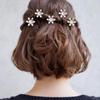 Delicate Wedding Snowflake Bridal Hair Clips Pearl Flower Crystal Rhinestone Hair Pin Headwear
