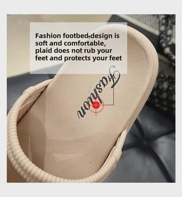 Chinelos de Plataforma de Verão Femininos - Sandálias Rasteiras Casuais Elegantes com Solas Grossas e Design Floral Elegante.