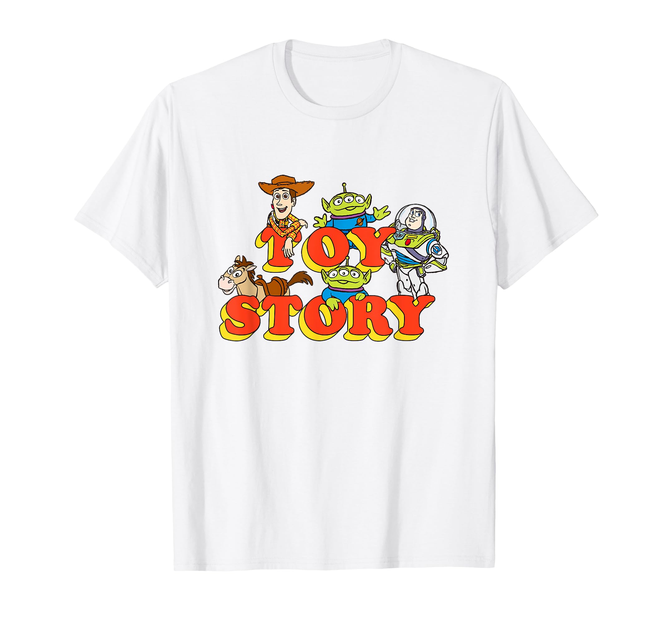 

Винтажная футболка Disney Pixar Toy Story с групповым фото и большим логотипом на груди