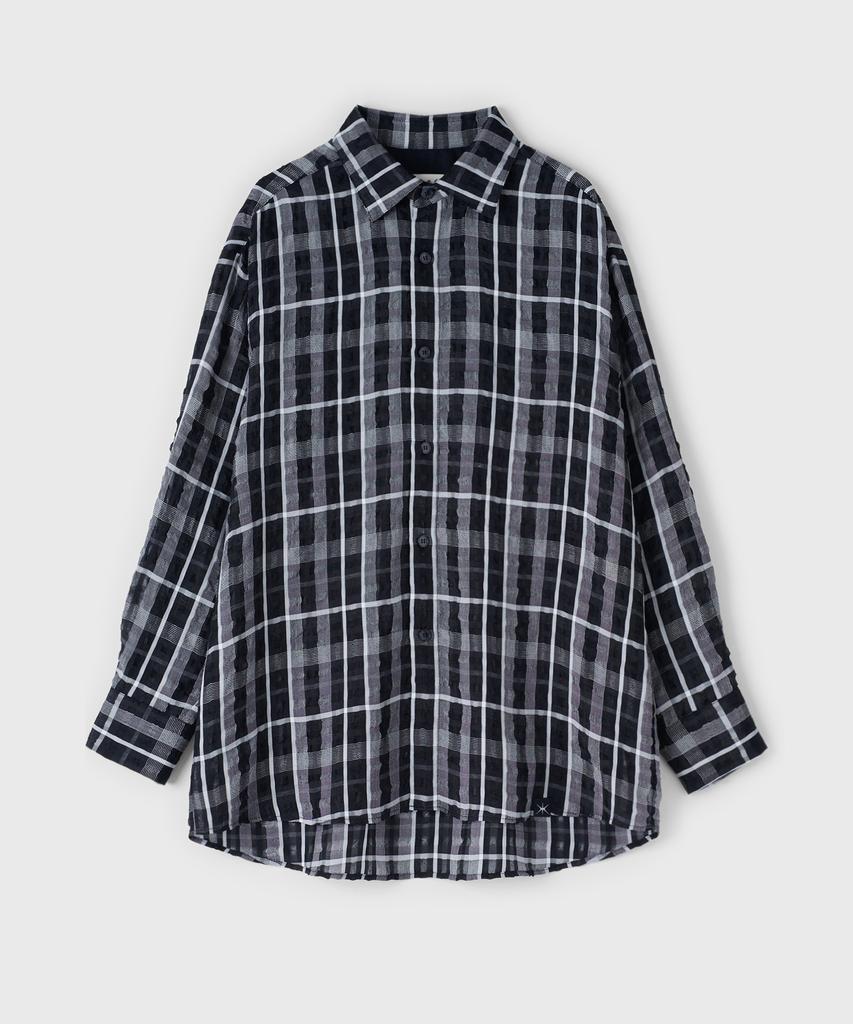 Yunse Unisex Check Shirt (Black)