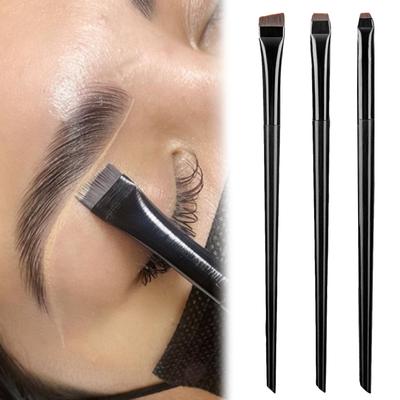 Ultra -Thin Blade Eyebrow Eyeliner Brush Bevel Brow Contour Makeup Brushes Eyelids Lying Silkworm Brush Professional Makeup Tools
