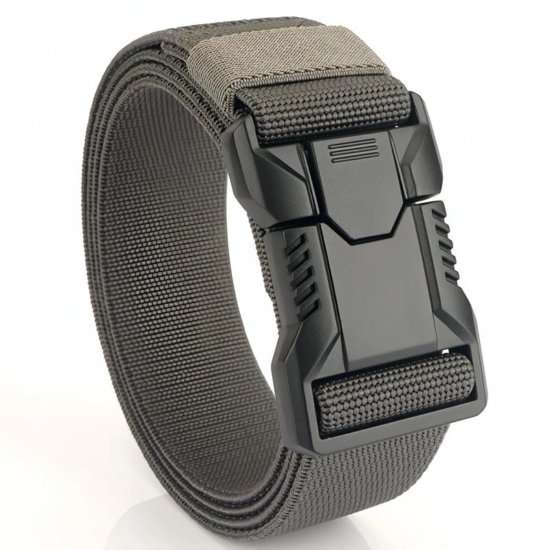 New Quick Release Pluggable Buckle Men Belt Breathable Elastic Outdoors Belts For Men Elastic Pants Belt