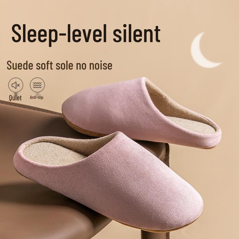 Damskie Japońskie Ciche Antypoślizgowe Bawełniane Kapcie Domowe - Lekkie, Oddychające, Miękka Podeszwa na Wiosnę i Jesień