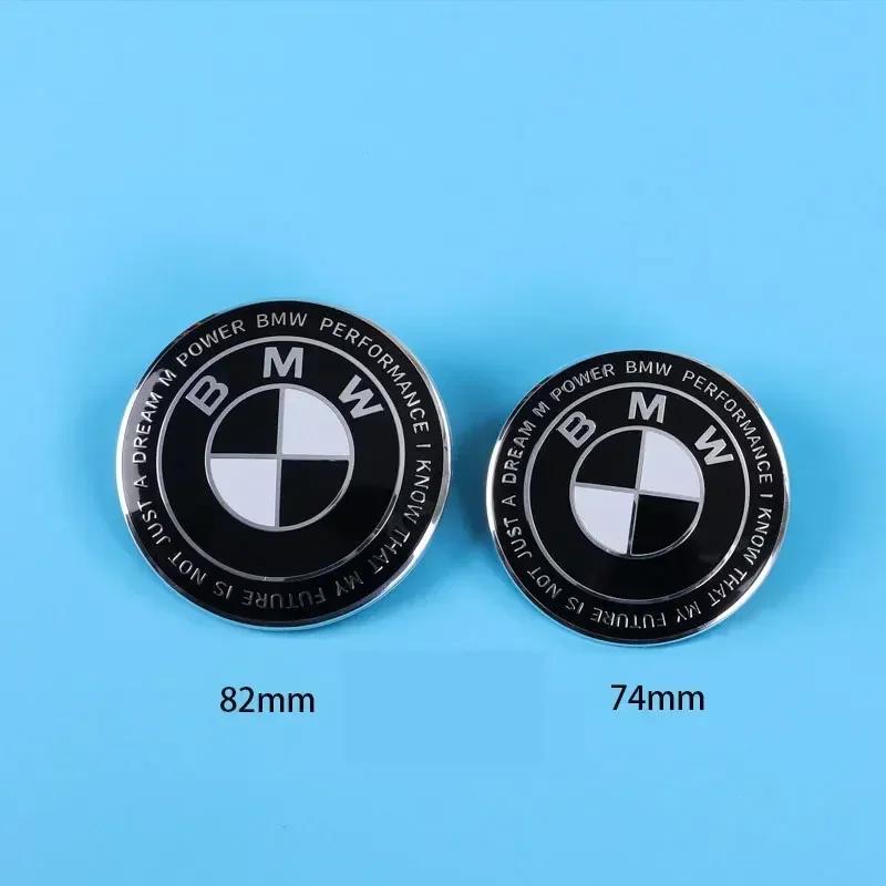 Interior Mouldings New 2025 1Pc ABS 74mm 82mm Car Front Hood Badge Logo Rear Trunk Emblem for BMW M Performance E46 F10 F30 E39