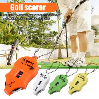 Golf Score Counter Mini Score Tracker Portable 2 Digit Stroke Counting Tool Clicker Keychain