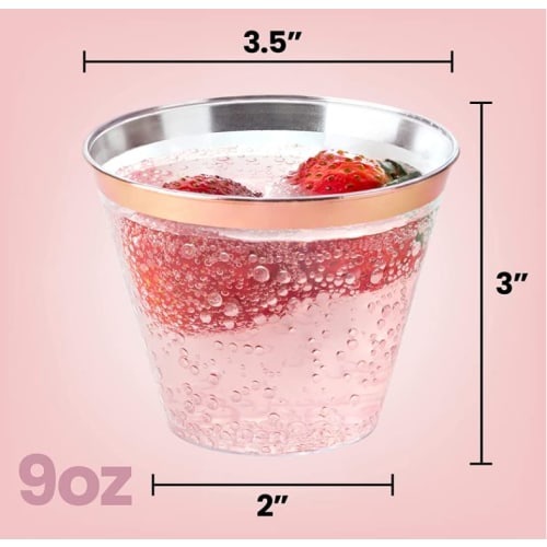 100 9 oz. Plastic Cups, Western Food Cups, Ice Cream Cups, Clear Plastic Cups, Disposable Hard Cups, Plastic Wine Cups, Cocktail Cups, Party Cups, Sty
