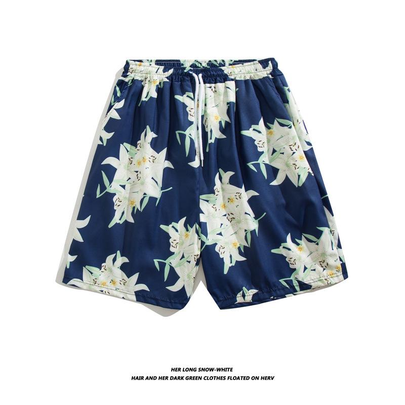 Couples' Quick-Dry Beach Shorts: Loose, Large Size, 5-Point Trunks for Seaside Vacations & Hot Springs
