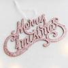 Plastic Glitter Merry Christmas Sign Sequins Christmas Tree Decoration  Holiday Party Decoration