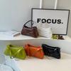 Women's zippered pocket interior bags sewing line continuous shoulder bags fashion