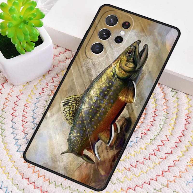 Trout Fishing TPU Phone Case For Samsung Galaxy note 10 pro S26 S25 S24 S23 S22 Ultra Plus S21 FE S20 Shockproof Cover