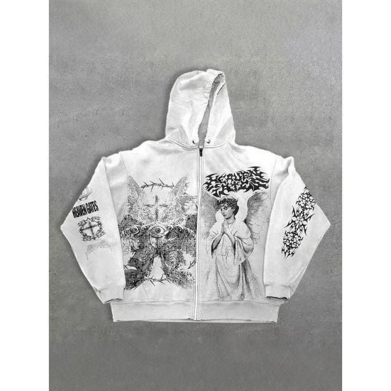 Y2K Hip Hop 3D Letter Print Hoodie Unisex Oversized Streetwear Sweatshirt Teens Adults