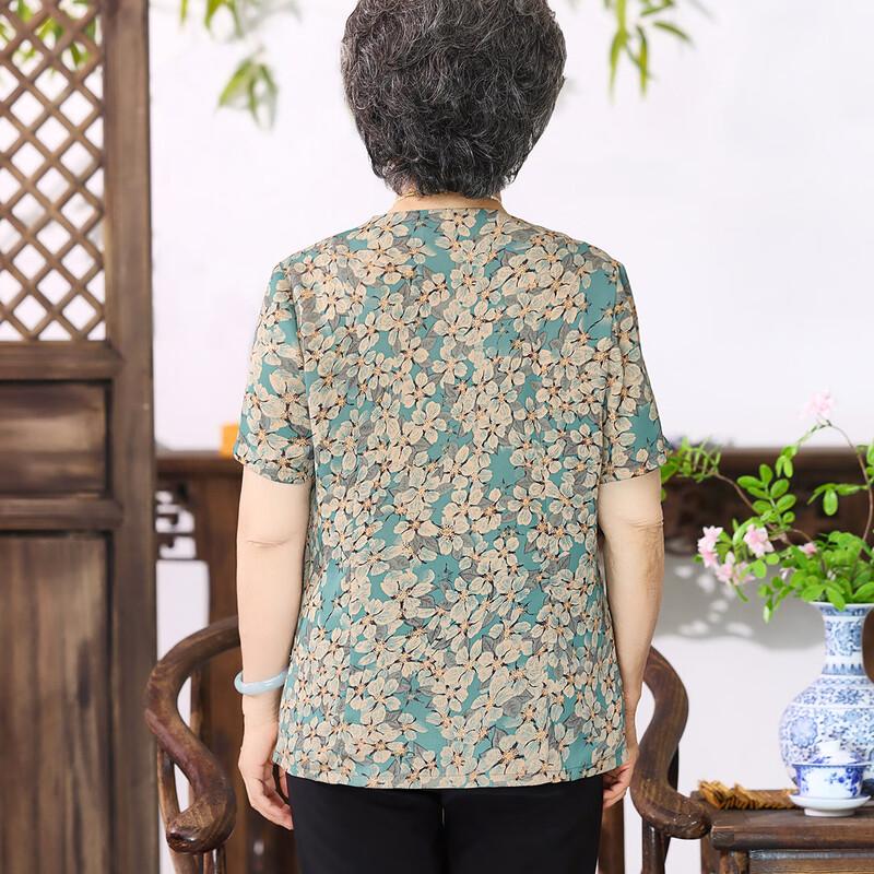 Da Tang Fu Ren Elderly Women's Summer Short Sleeve Cardigan