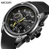Chronograph Herre Sportsklokke Herre Silikon Automatisk Dato Kvartsklokke Herre Luksusmerke Vanntett Relogio Masculino