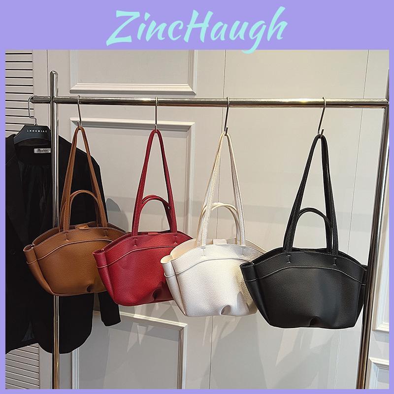 Simple Urban Style Solid Color Shoulder Bag Made Of Pu For Commuters