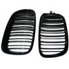 2PCS Car Styling Front Kidney Grill Double Slat Line Grille For BMW X5 E70 X6 E71 2008-2013 Bumper Racing Grills Car Accessories