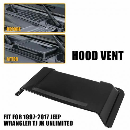 

Hood Vent Vent Cover for 97-17 Hood Jeep Wrangler TJ JK JKU Scoop Accessories