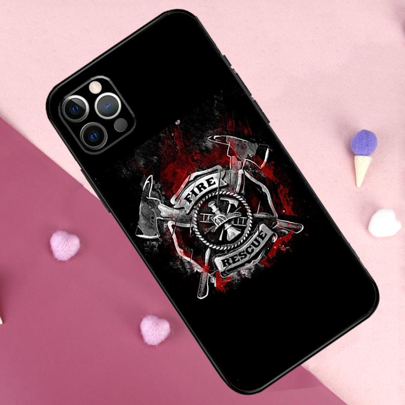 Rescue Fire Dept Phone Case For iPhone 17 Pro Max 11 14 15 16 Pro Max Plus 13 12 Mini 16e 17 Air Back Cover