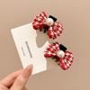 2 Stück Neujahr Rote Schleife Haarspange für Frauen Niedliche Kleine Perle Seitenclip Schleife Haarnadel Mädchen Party Kopfschmuck Haarschmuck