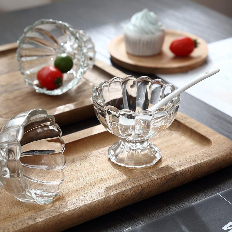 European Style High-Value Glass Dessert Cup for Ice Cream, Yogurt, Fruit Salad, Milkshake & Cold Drinks