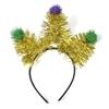 Shimmering Carnivals Party Accessories Pompoms Headband for Mardi Gras Festival Theme Party Props Hairband Holiday Props