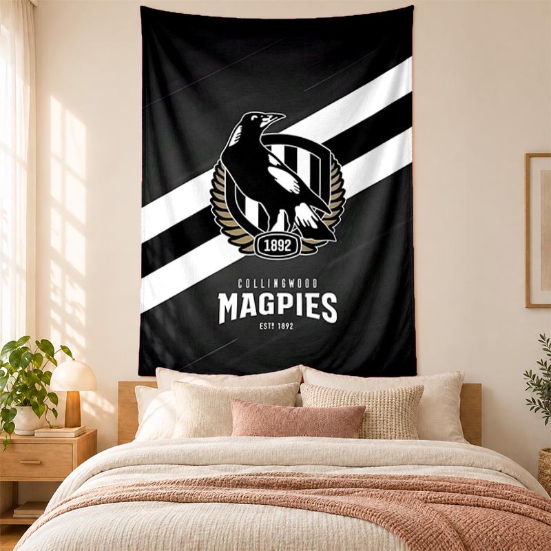 Collingwood Football Club Wandteppich hohe Qualität zur Dekoration von Wohnzimmer Schlafzimmer Studentenwohnheim Wänden ideal als Schlafzimmer Wandkunst oder Weihnachtsgeschenk
