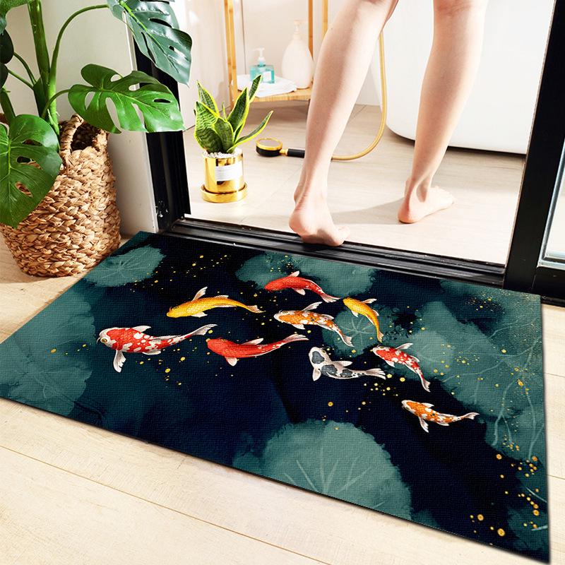 Anti-Slip Water-Absorbent Bathroom Mat for Entryway and Household Use