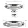 1Pcs 304 Stainless Steel Plate Oval Fish Dish Dinner Dessert Food Sushi Snack Steaming Fruit Dish Household Restaurant Tableware