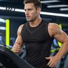 Kalorienverbrennendes Kompressions-Tanktop für Herren, Hohe Dehnbarkeit, Schnelltrocknend, Athletisch für Basketball, Kernstraffung, Training, Laufen, Haltungskorrektor