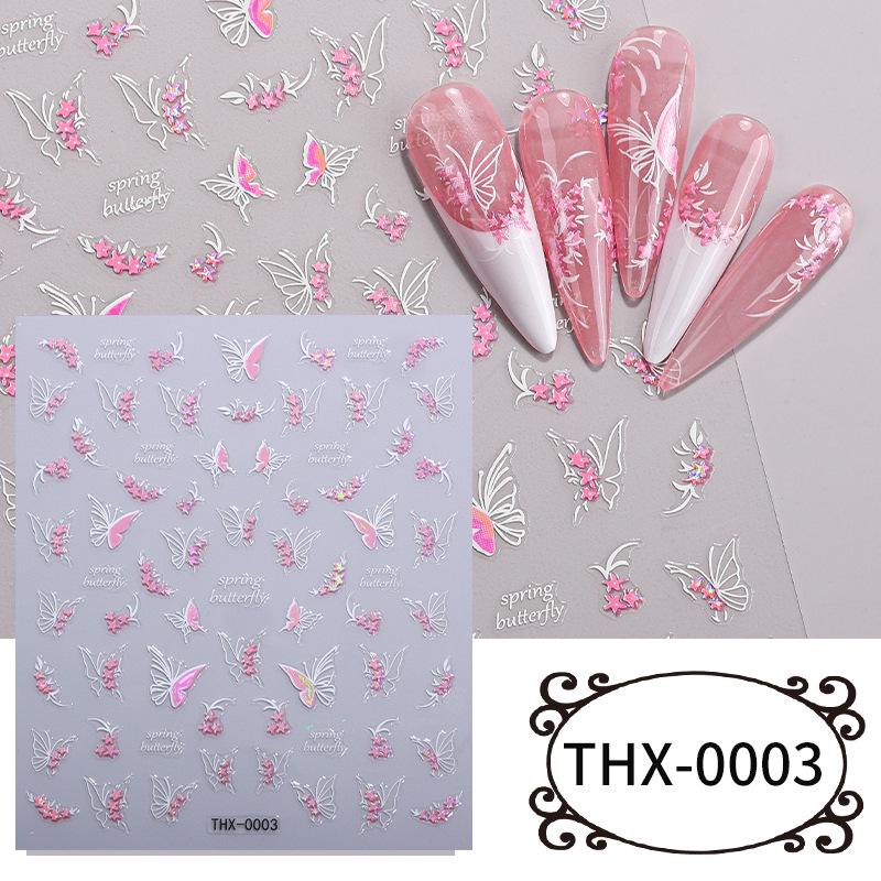

Zhengxiang Seashell Light Butterfly DIY Laser Animal Nail Art Stickers - INS Adhesive Nail Decals.