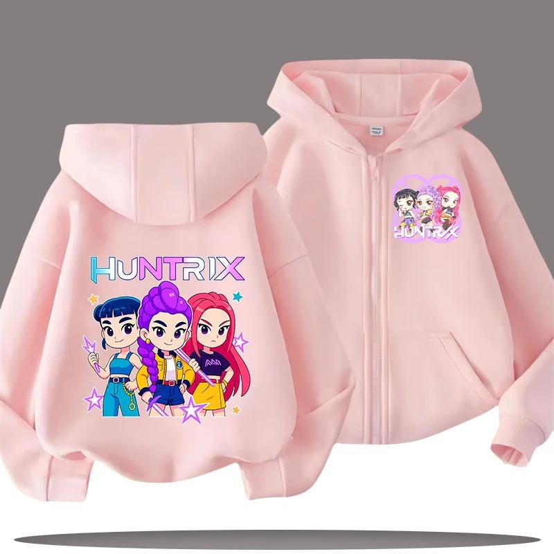 2026 New Boy Sweatshirt Zipper Hoody Baby Top Zip Up Sweatshirts Saja Boys Kpop Demon Hunters Hoodie Children Clothes Kid Girl