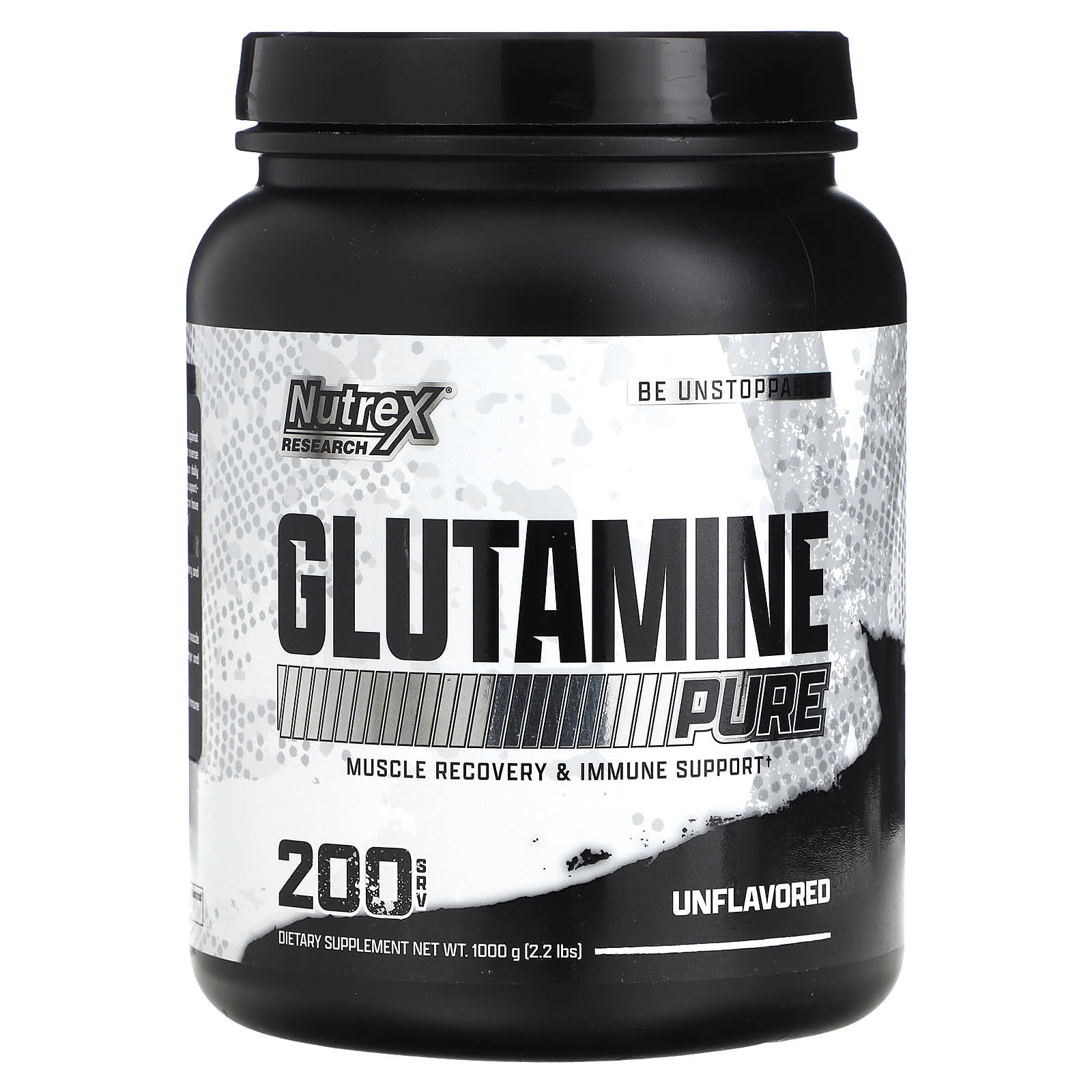 

Glutamine Pure, Unflavored, 1,000G(2.2Lb)