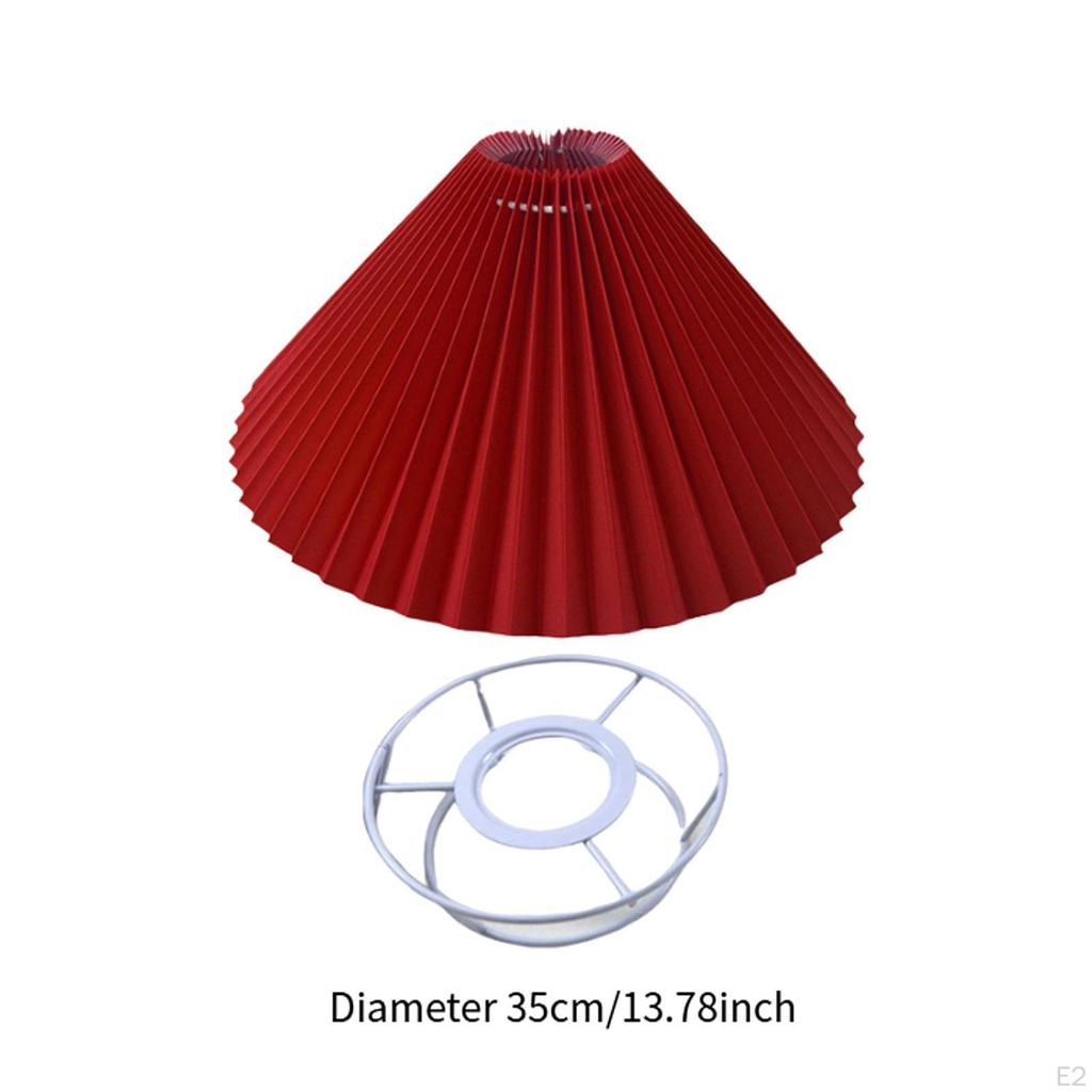 Pleated Lamp Shade Ceiling Pendant Light Cover Fan for Restaurant