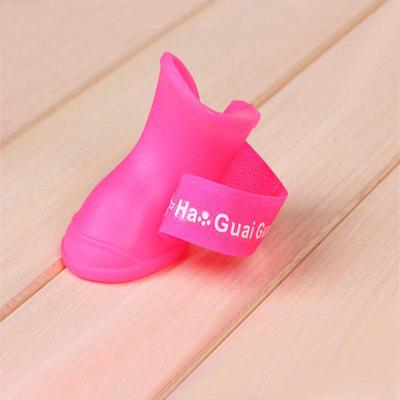 Puppy Rain Shoes Boots Dog Anti-Slip Protective 4Pcs Cat Waterproof Pet Accessories
