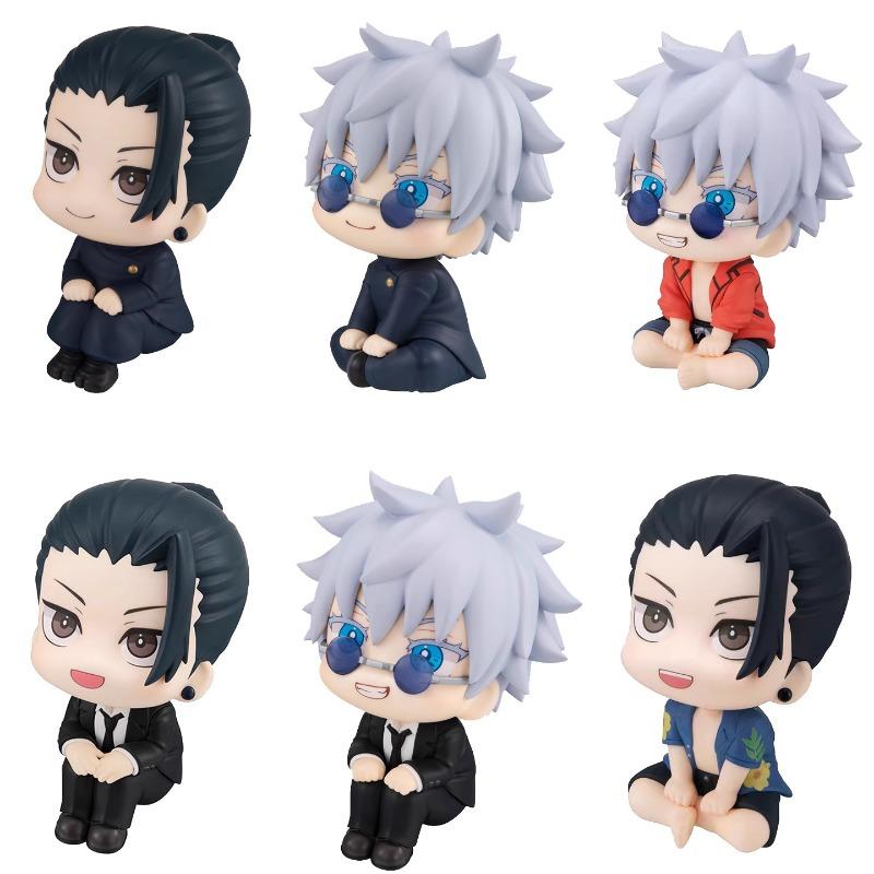 Hot Selling LK Jujutsu Kaisen Figure Set: High School Gojo Geto Fushiguro Itadori Palm-sized PC Case Desktop Decor Model