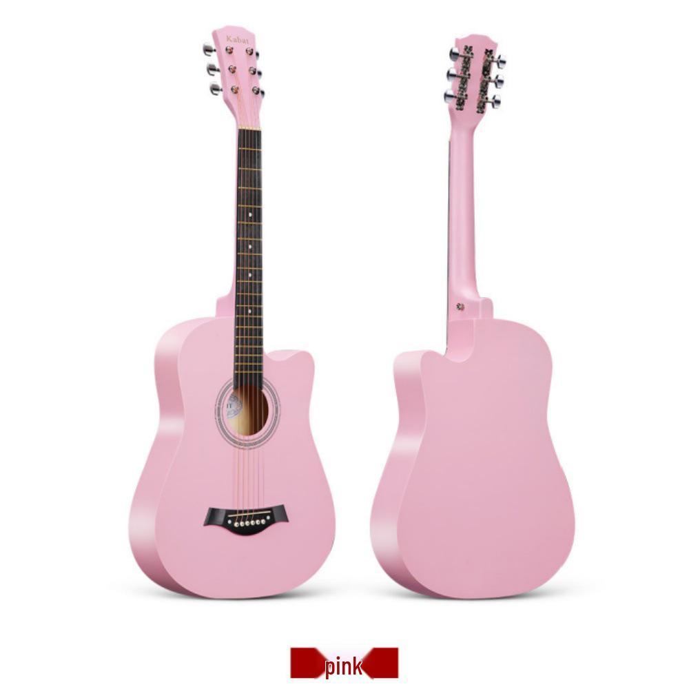 38-inch Wooden Folk Guitar for Beginner Practice