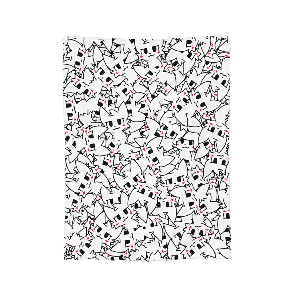 Boykisser Silly Cat Cartoon Blanket Fleece Spring Autumn Multi-function Ultra-Soft Throw Blanket for Bed Travel Rug Piece