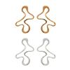 Trendy Oversized Hollow Out Earrings Unique Geometric Pattern Lightweight Women Fashion Ear Studs Accessory