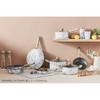 Bestco Frittierpfanne 24cm Nur für Gasherd Weißes Marmormuster MARBLE KITCHEN NX-104