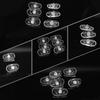 10/100PCS Air Chamber Clear Oval Eyeglass Nose Bracket Silicone Nose Pads Eyewear Anti-drop Sunglasses Glasses Accessories