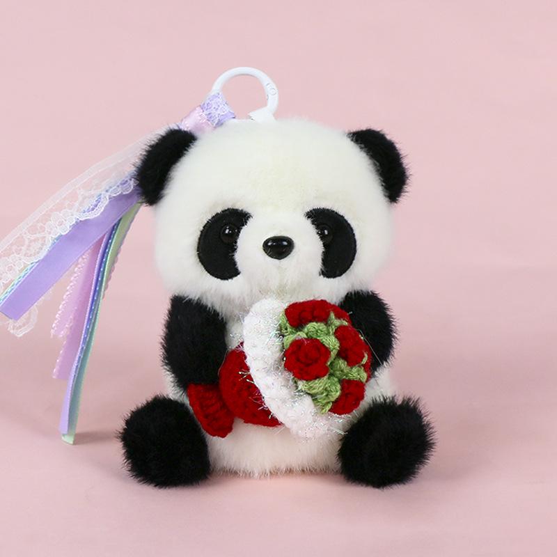 Premium Scented Panda Pendant Backpack: Dressed-Up Panda Doll In Various Styles