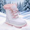 [Fleece-Lined Snow Boots] Youngsters' Fleece-Lined Snow Boots - Slip-On Mid-Calf Outdoor Shoes with EVA Sole, All-Season Lightweight Design for Girls