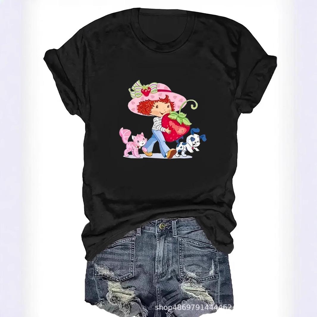 

Women s Cross-Border Fashion Round Neck T-Shirt Large червоний