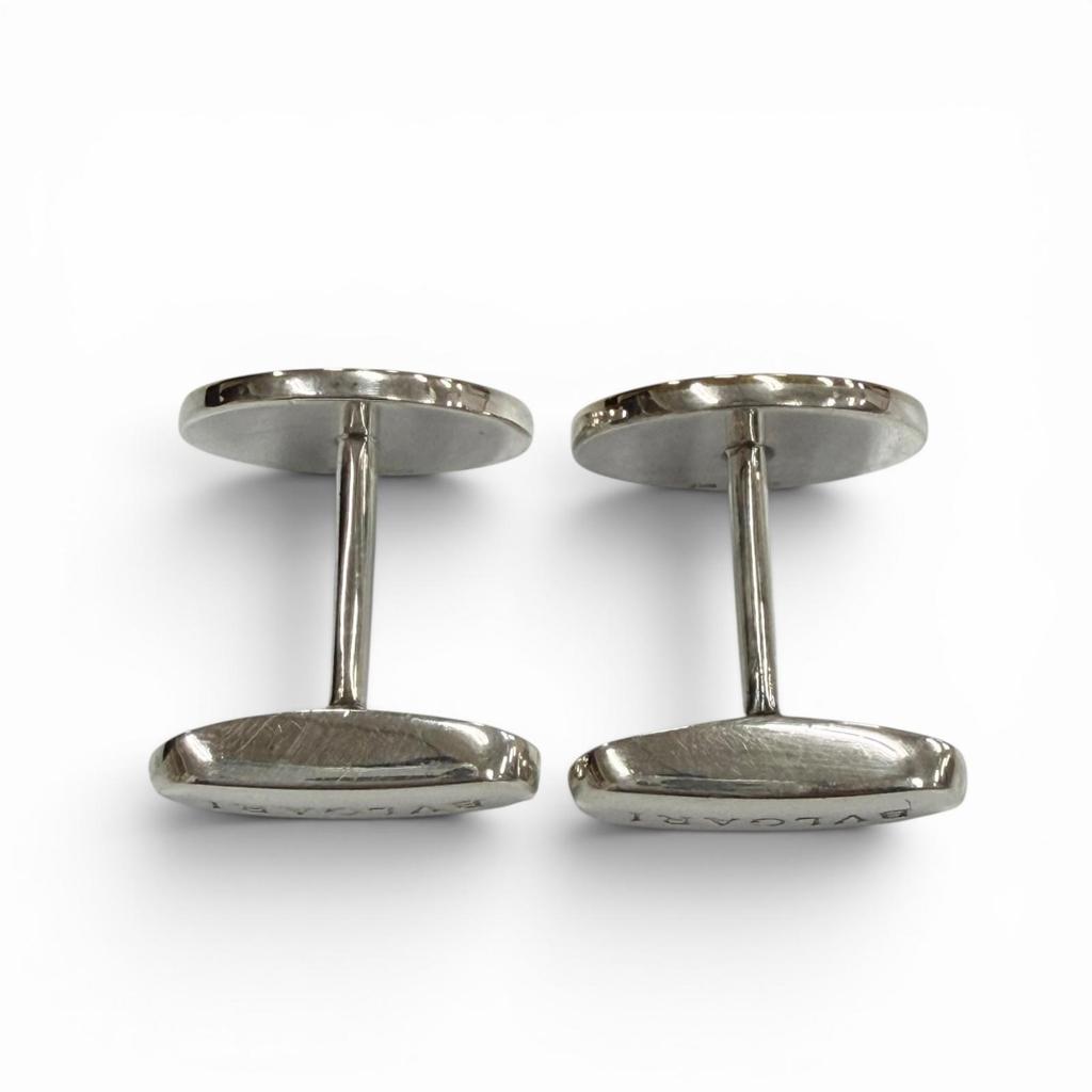 Great BVLGARI Cufflinks cufflinks Bulgari Bulgari Silver 925 mens Used