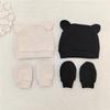 INS Style Baby Beanie & Anti-Scratch Mittens Set (0-6 Months)